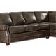 preview thumbnail 8 of 11, Davis Top Grain Leather Upholstered L-shaped Sectional Sleeper Sofa