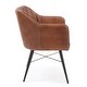 preview thumbnail 4 of 8, Allan Andrews Brown Buffalo Leather Retro Chair - 21.25"W x 30.25"H