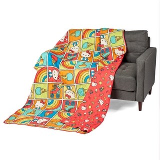 Sanrio Hello Kitty Rainbow Quilted Blanket
