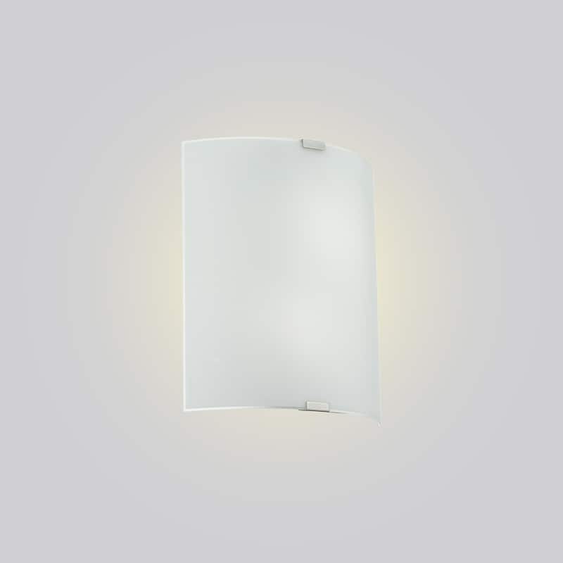 Eglo Grafik 2-Light Chrome Wall Light with Satin Glass