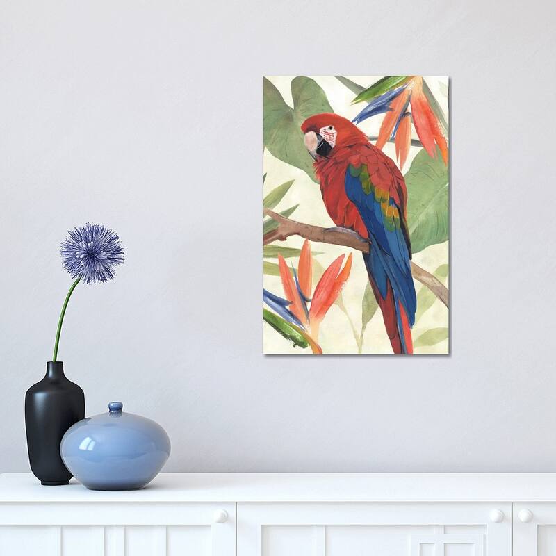iCanvas "Tropical Parrot Composition II" by Annie Warren Canvas Print - 18x12x1.5