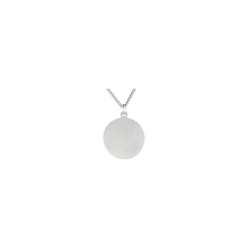 Curata Necklace 925 Sterling Silver 25 mm St. Michael Medal 24" Chain Necklace