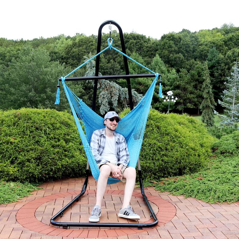 Sunnydaze Caribbean Extra Large Hammock Chair & Adjustable Stand