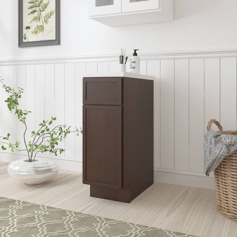 Vanity Art 12" Freestanding Single Base Storage Cabinet with Soft Close Door