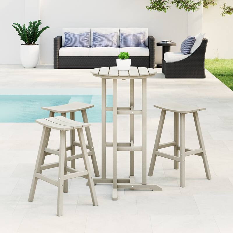Laguna Hdpe All Weather Outdoor Patio Bistro Bar Set (4-Piece Set)