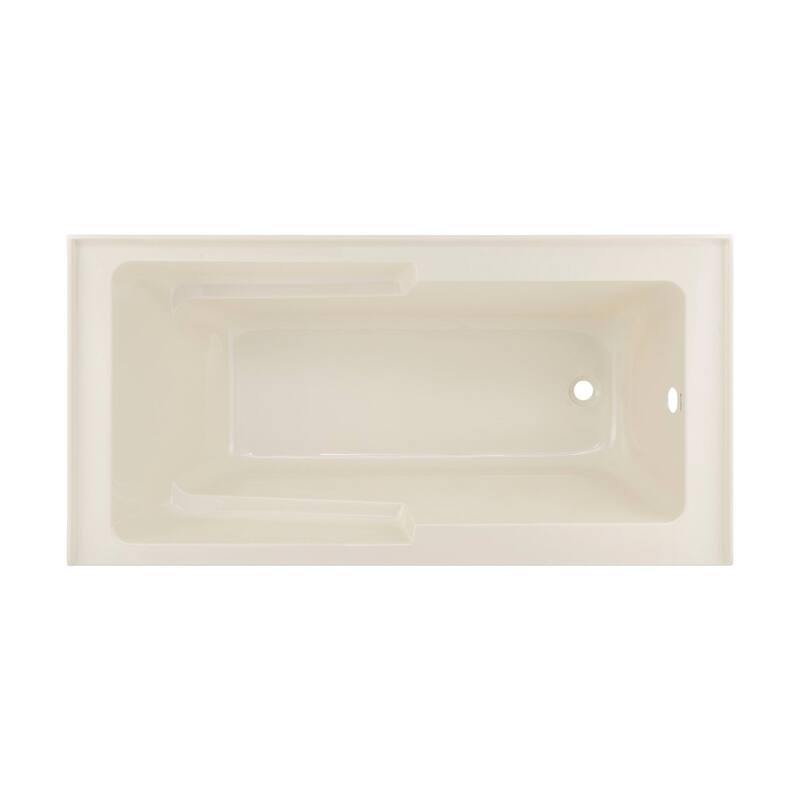 Swiss Madison Voltaire, Acrylic White, Alcove, Integral Armrest, Bathtub with Apron