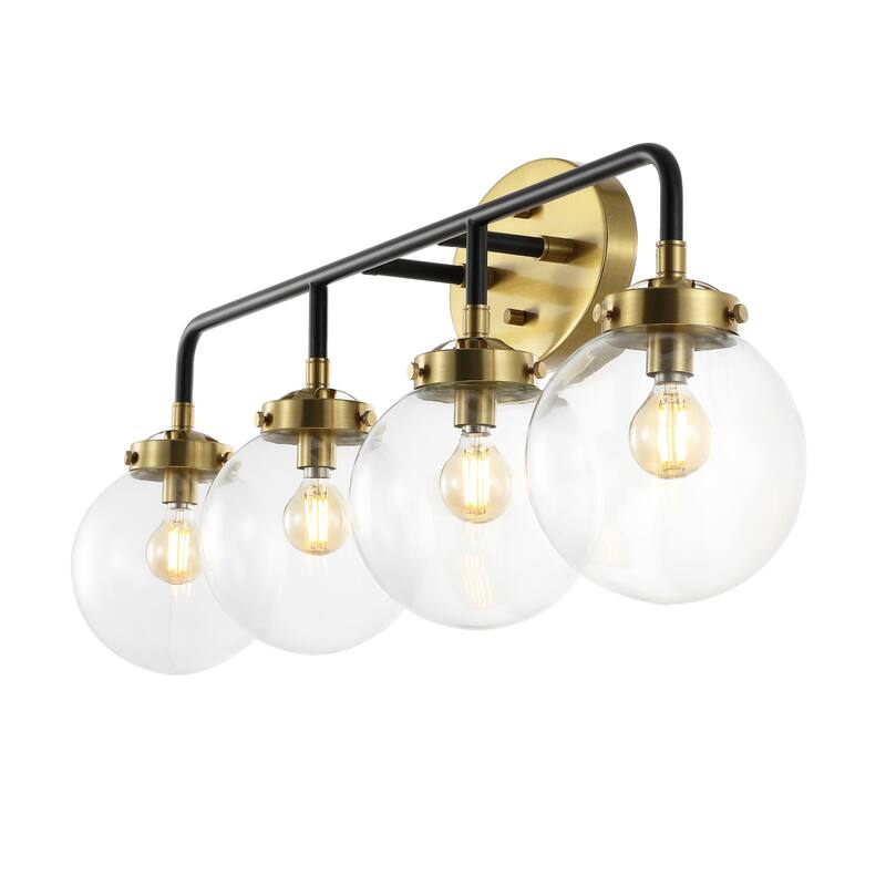 Bevin Contemporary Transitional Iron/Glass LED Vanity Light, by JONATHAN Y