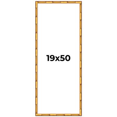 19x50 Frame Gold Bamboo Picture Frame Modern Photo Frame Includes UV Acrylic Shatter Guard Front Acid Free Foam Backing Board