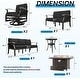 preview thumbnail 108 of 144, Aluminum Patio Outdoor Sectional Sofa Set with Fire Pit, Swivel Rocking Chairs and Ottomans
