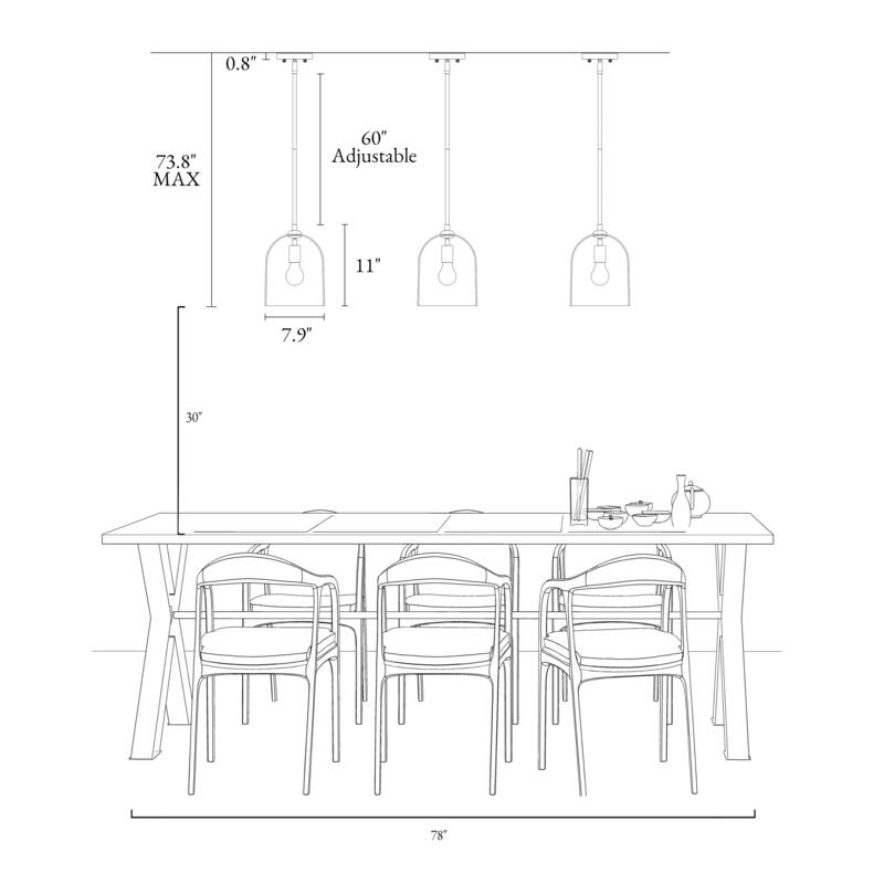 Modern Gold 1-Light Glass Pendant Light for Kitchen Island Dining Room - D7.9" x H11"