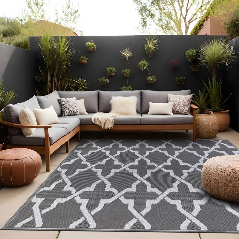 Beverly Rug Reversible Trellis Pattern Indoor/ Outdoor Area Rug