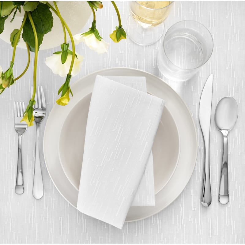 Continental Solid Texture Water and Stain Resistant Napkins, Set of 4