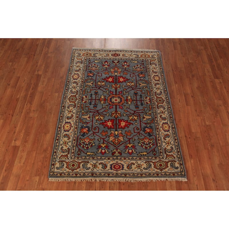 Oushak Oriental Accent Rug Handmade Wool Carpet - 4'0"x 6'0"