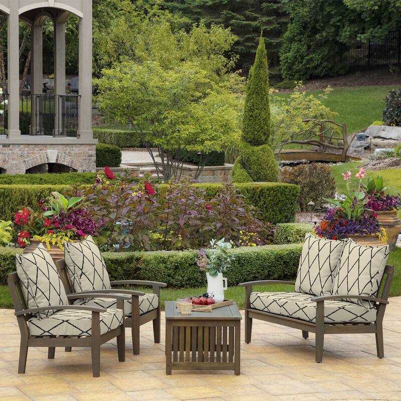 ARDEN Outdoor Foam Deep Seat Cushion Set, 24 in x 24 in