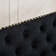 preview thumbnail 11 of 72, Velvet Double Dining Loveseat Bench, 2-Seat Tufted Bench w/Handmade Buttons, Wing Back, Gold-Plated Steel Legs, Single Pack