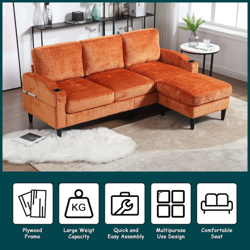 HOMEFUN storage sofa /Living room sofa cozy sectional sofa