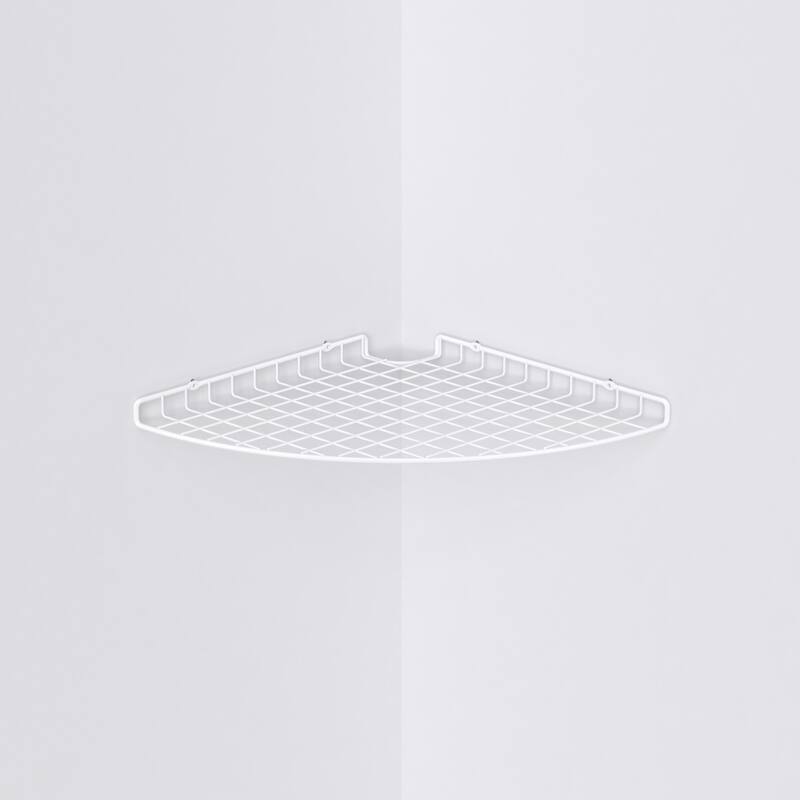 ClosetMaid White Steel Corner Shelf Organizer
