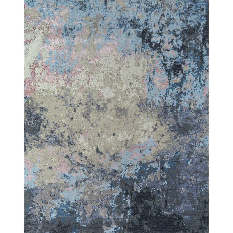 HomeRoots Abstract Contemporary Rectangle Area Rug - 120.00 in. x 96.00 in. x 0.25 in.