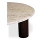 preview thumbnail 6 of 8, NADAAL STUDIOS Harper, Coffee Table Stone Top with Mango Wood Base - 42 X 42 X 16.14