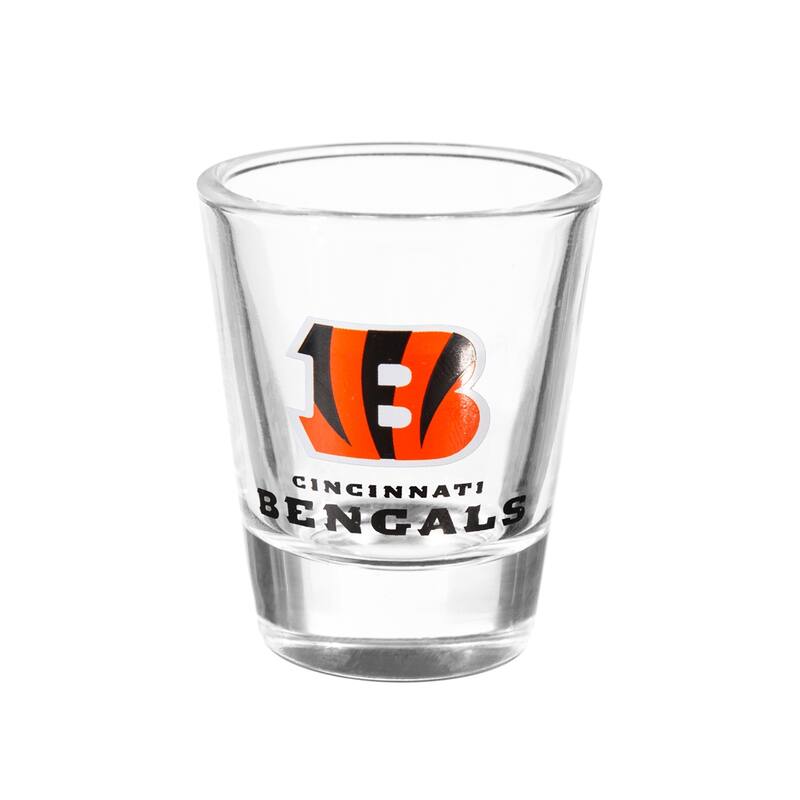 4-Piece Ceramic and Glass 2 oz. Shot Glass Set, Cincinnati Bengals