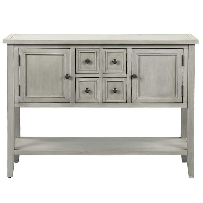 Buffet Sideboard Console Table with Bottom Shelf - Antique Grey