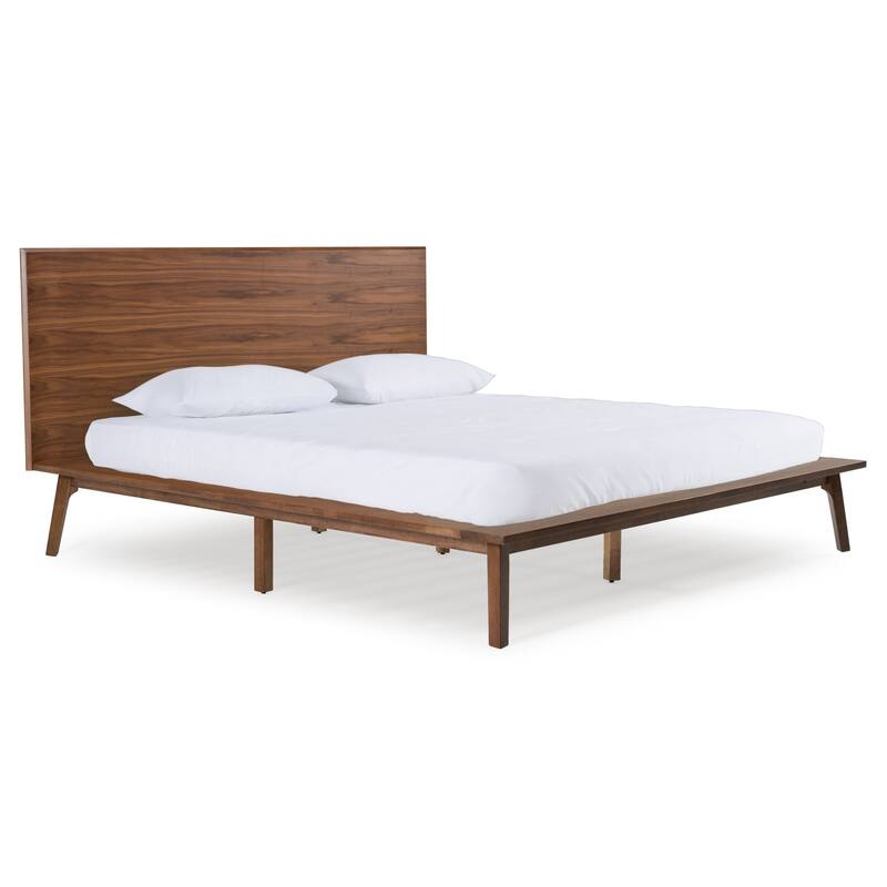 Modrest Carmen Mid-Century Modern Walnut Bed