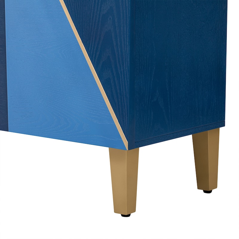 Mid-Century Art Deco 4-Door Sideboard with Adjustable Storage by Harper&Bright Designs