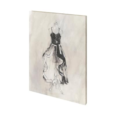 Black Evening Gown II (40 x 50) Canvas Art Print