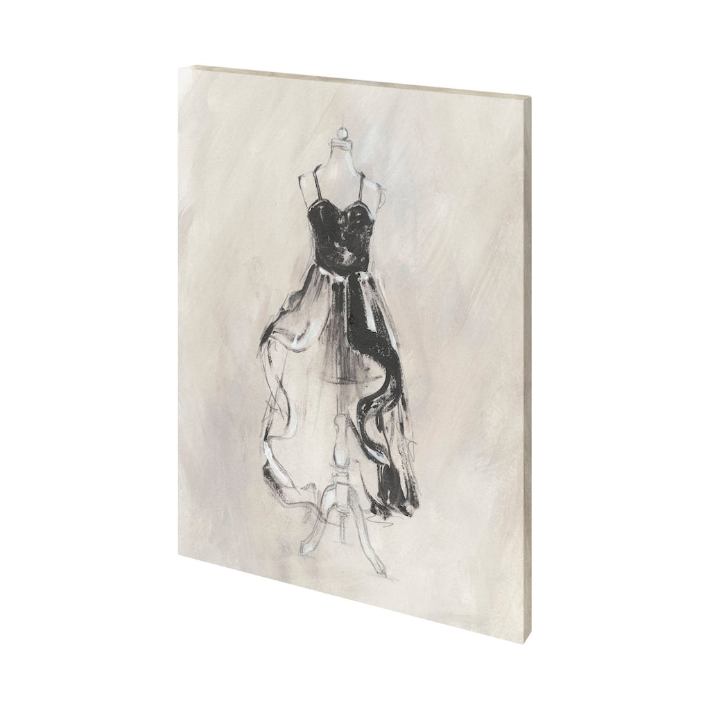 Black Evening Gown II (40 x 50) Canvas Art Print