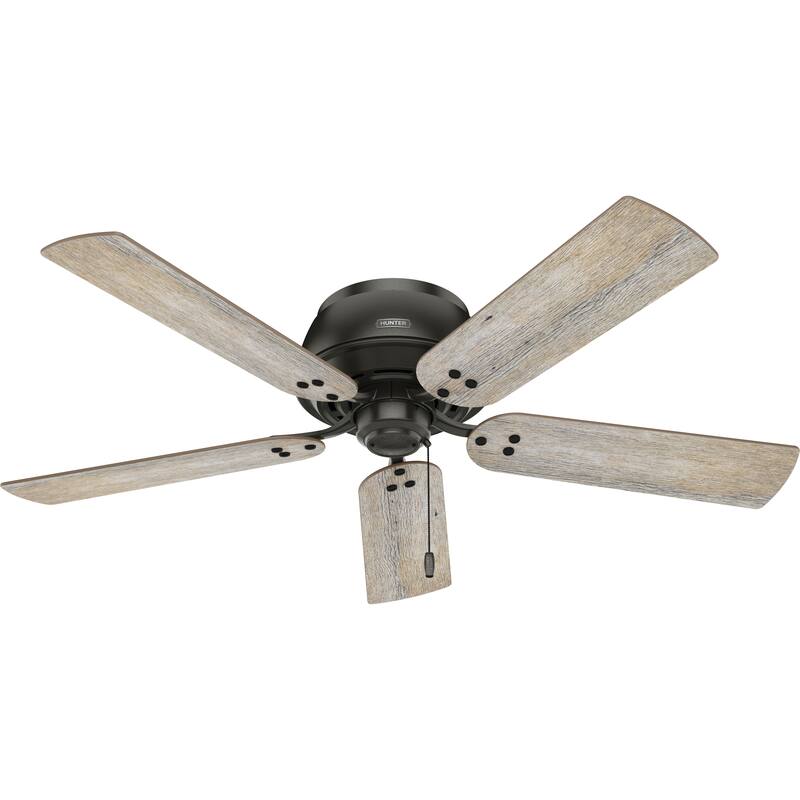 Hunter 52" Shady Grove Ceiling Fan with LED Light Kit/ Pull Chain, Standard or Flush Mount - Casual, Transitional