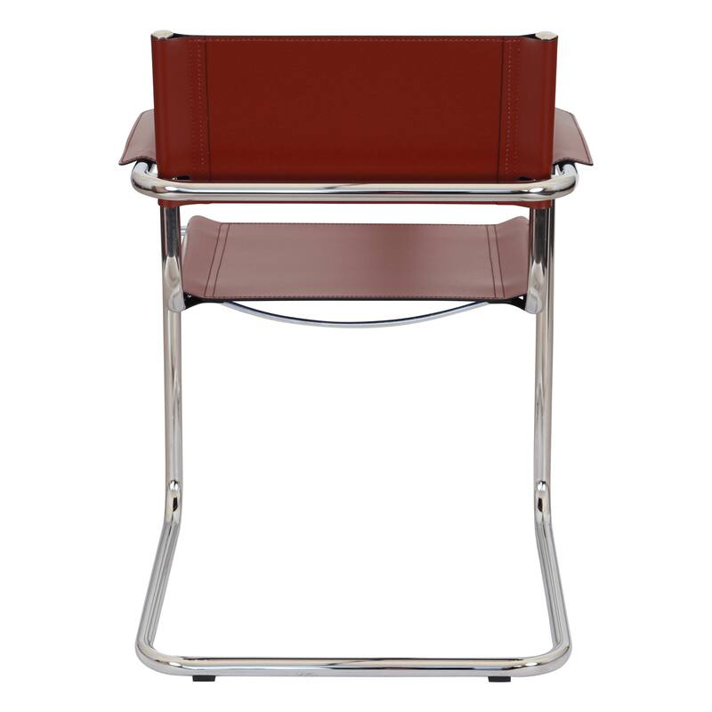 Breuer Chair Company Mart Stam Cantilever Armchair Arm Chair w/ Chrome Frame (Various Bonded Leather Colors)