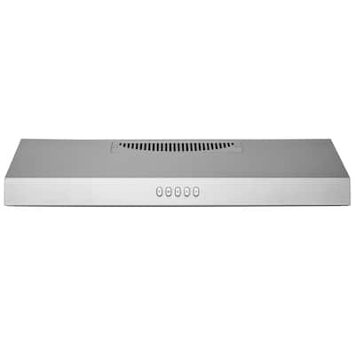 Hauslane PS16 30" Under Cabinet Range Hood 450 CFM, 3 Speeds, Aluminum Filters, 3 Way Venting or Ductless, Stainless Steel - 30