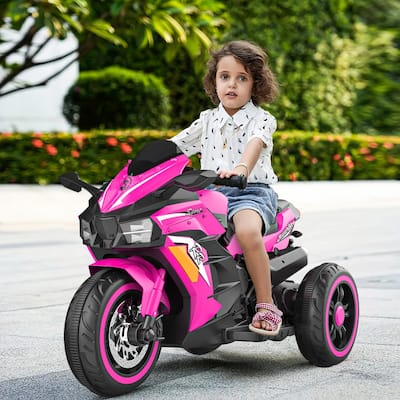 12V Electric Motorcycle for Kids, Three Wheels Battery Powered Ride On Motorbike