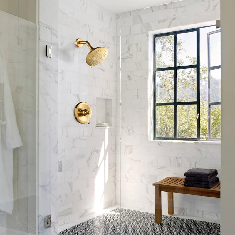 WOWOW Single Handle 5-Spray Shower Faucet with Valve