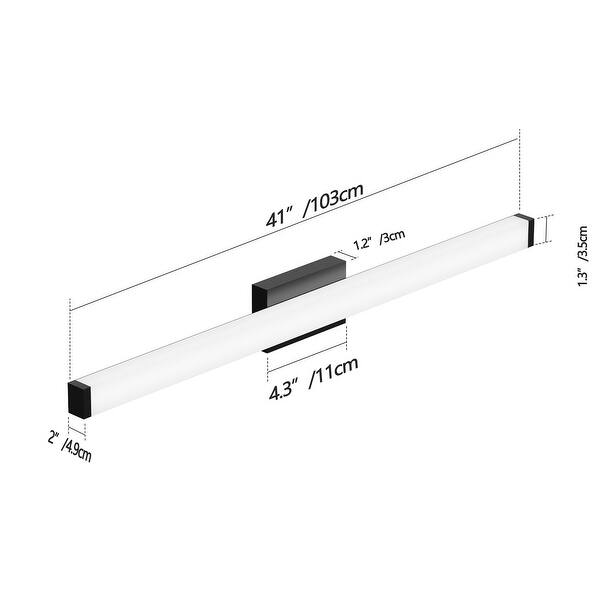 41 Inch Led 41 inch LED Modern Bathroom Light Fixtures Over Mirror - Bed Bath ...