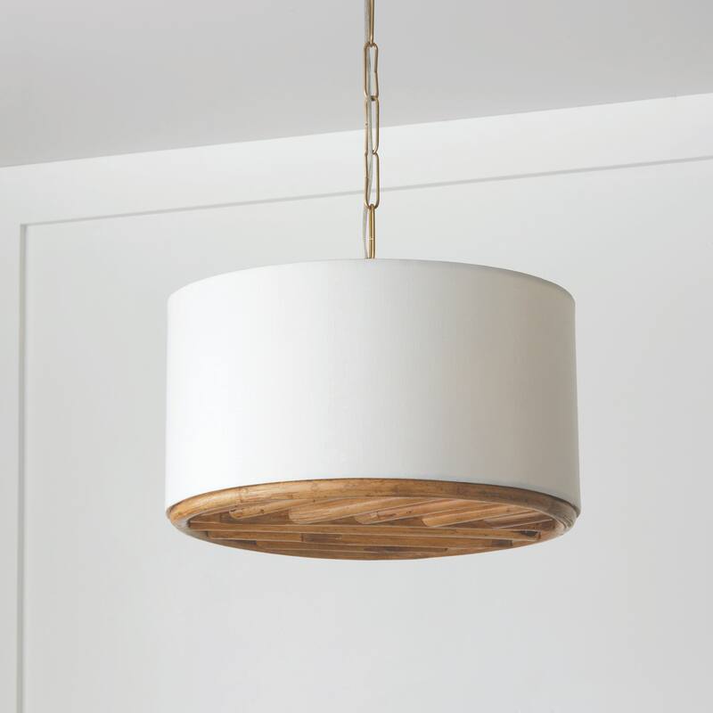 Soleil 3-light Matte Brass Convertible Semi-Flush/ Pendant