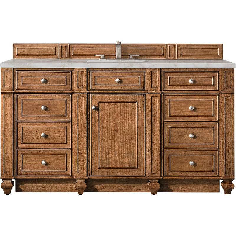 James Martin Vanities 157-V60S-FVSL Bristol 60" Free Standing Single - Saddle Brown