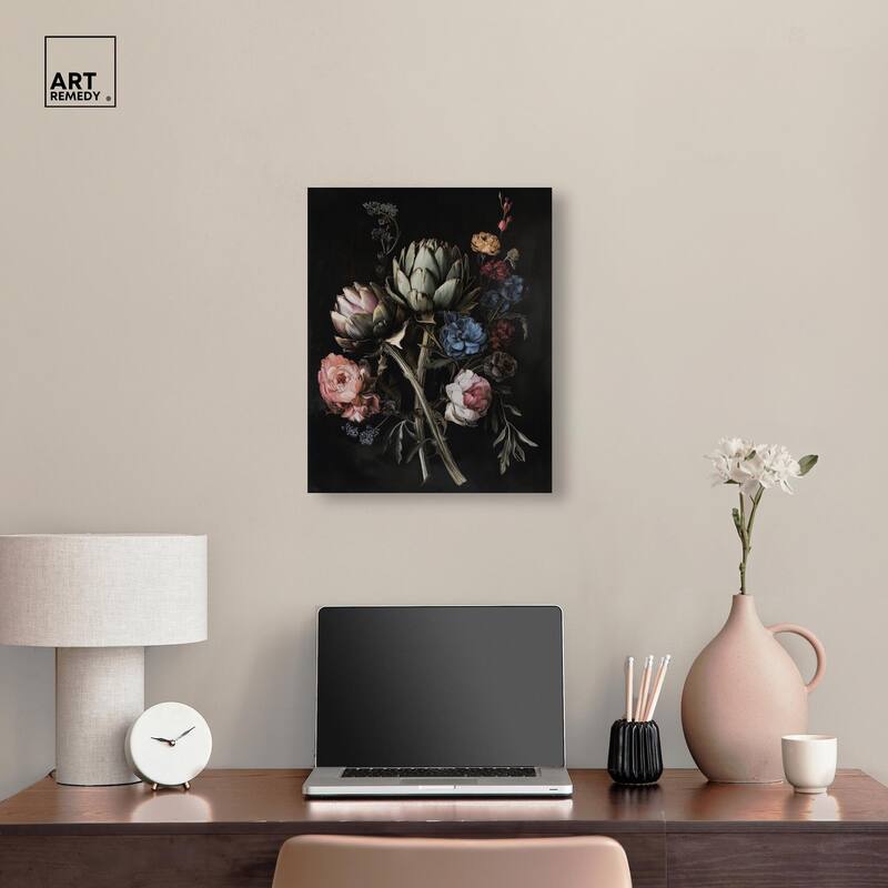 Moody Artichoke III Canvas by Art Remedy, Gallery Wrapped