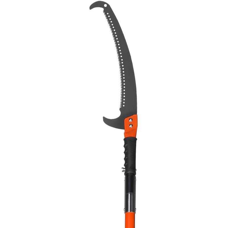27 Feet Extendable Tree Pruner Manual Pole Saw with Sharp Steel Blade Ideal for High Branches - 7.3ft -27 ft