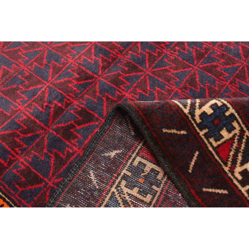 ECARPETGALLERY Hand-knotted Teimani Dark Navy Wool Rug - 3'0 x 4'8