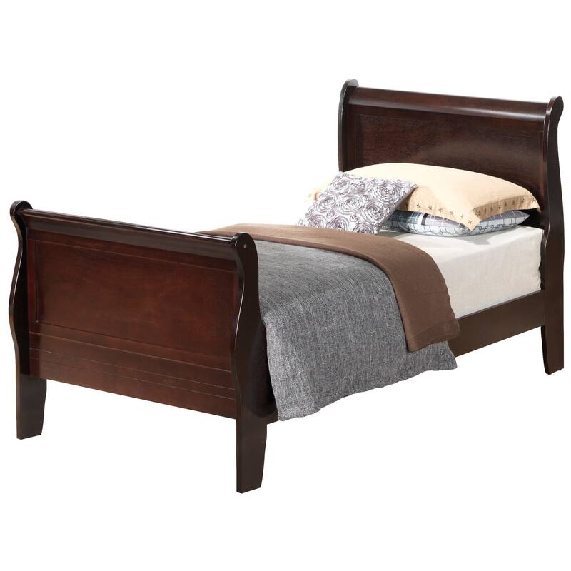 Cappuccino Twin Bed with Sleek Frame and Durable Build, Cozy and Stylish Bedroom Furniture for Kids or Guests