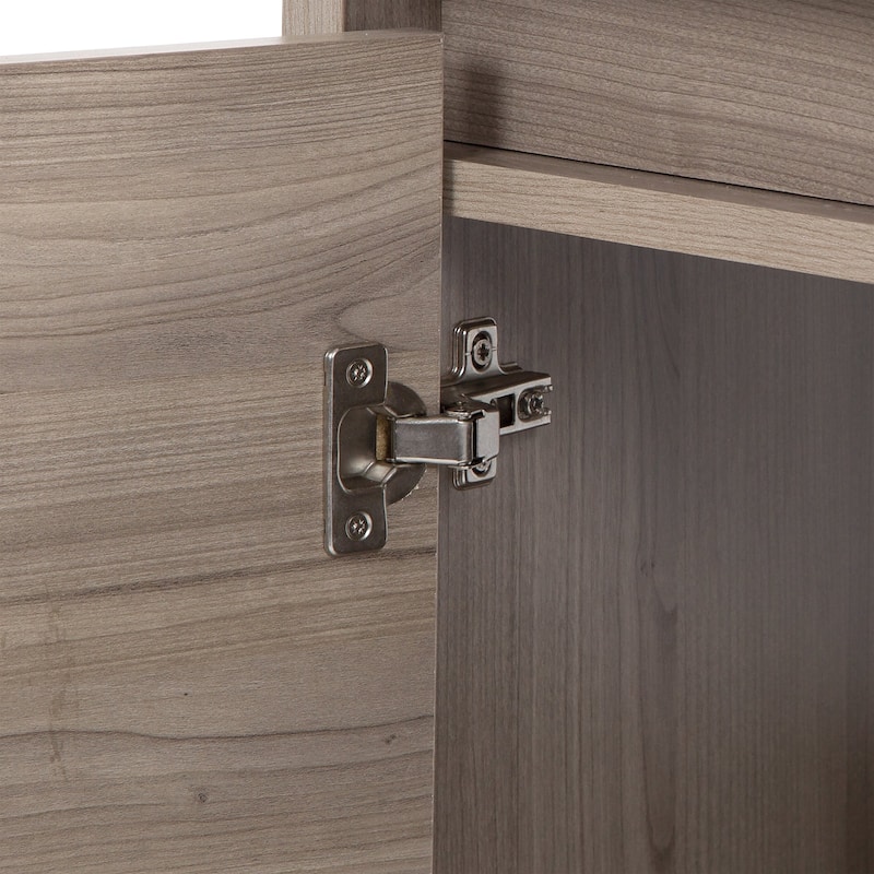 Kelby 24.5" 2-Door Floating Bathroom Vanity With White Sink Top