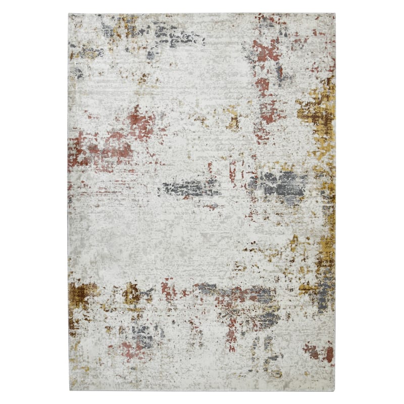Sylvia Cherene Red Polyester Blend Performance Area Rug