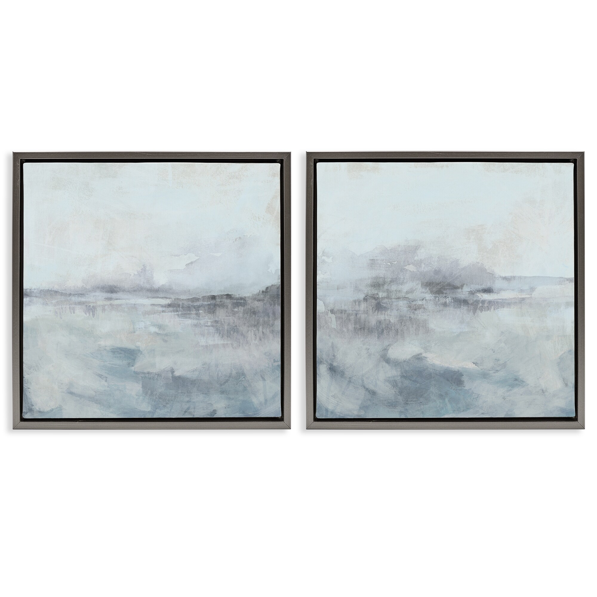 Stupell Misty Horizon View Framed Floater Canvas Wall Art Design By June Erica Vess (Set of 2)