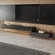 preview thumbnail 2 of 13, 2 Piece TV Stand Wall Mounted TV Cabinet Modern High Gloss With Light - 94.5"