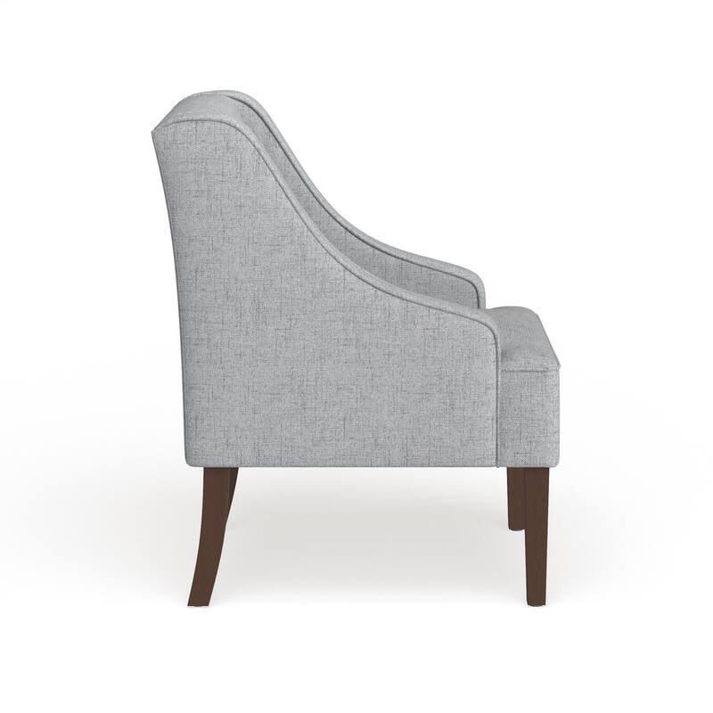 Porch & Den Lyric Light Blue Swoop Arm Accent Chair