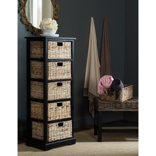 SAFAVIEH Vedette 5-Drawer Wicker Basket Storage Chest - 18"W x 14"D x 46"H
