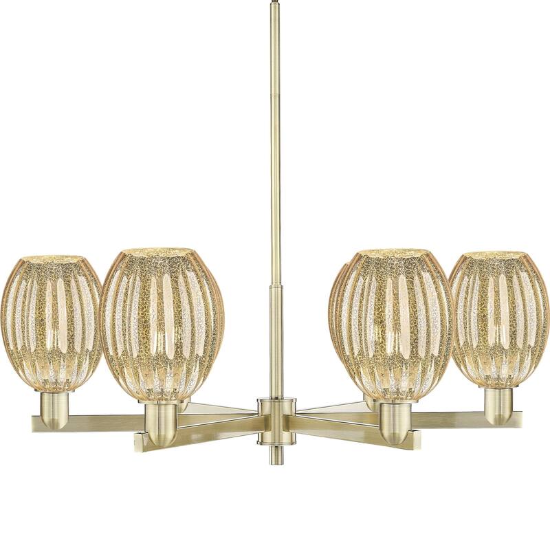 Innovations Lighting 716-6CR-13-24 Preston Chandelier Preston 6 Light - Antique Brass / Mercury