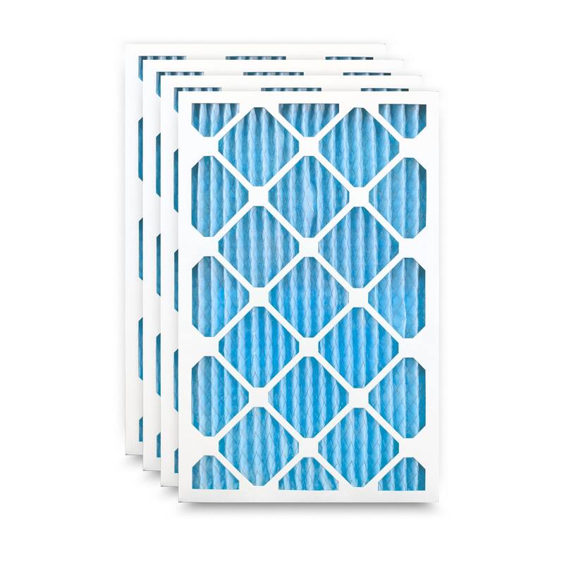 Filter-Monster Pleated HVAC Air Conditioner Furnace Replacement Air Filter - Blue - 15.5 x 24.5 x .75 inches