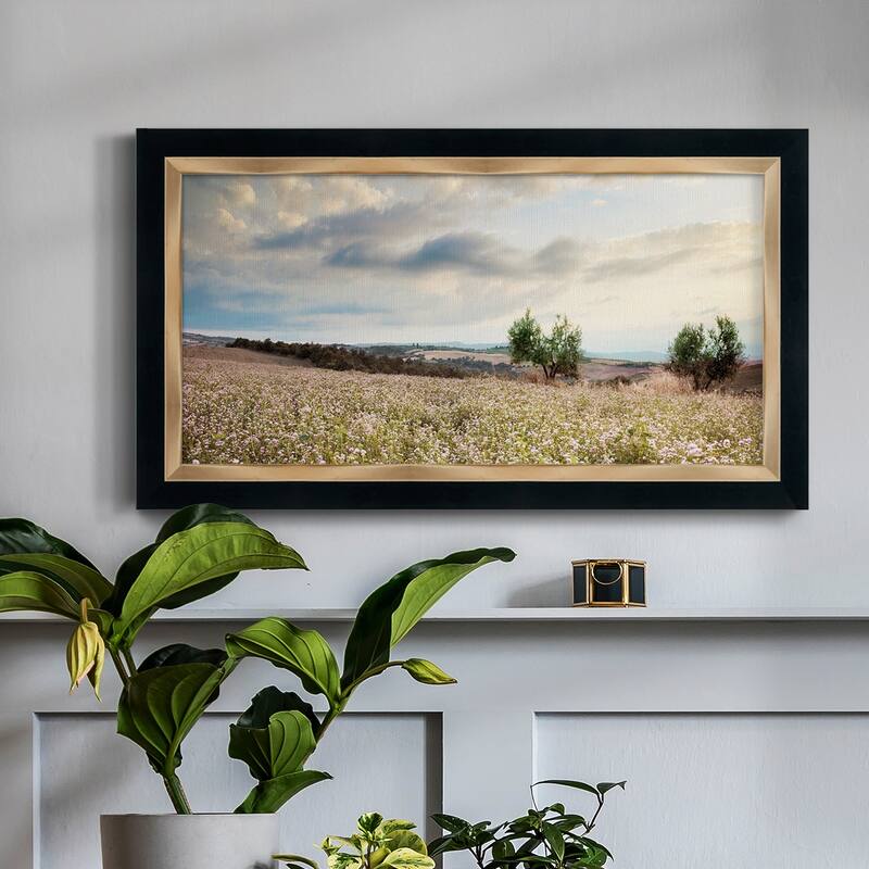 Tuscan Wildflowers Premium Framed Canvas- Ready to Hang